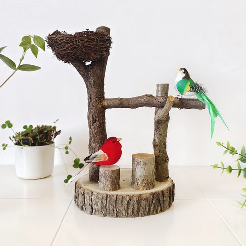 鹦鹉站架杆鸟站树枝天然站杆