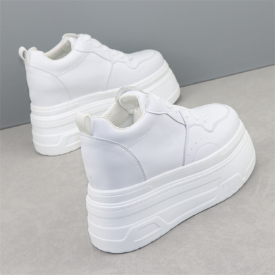 12公分隐形内增高轻便黑白熊猫鞋