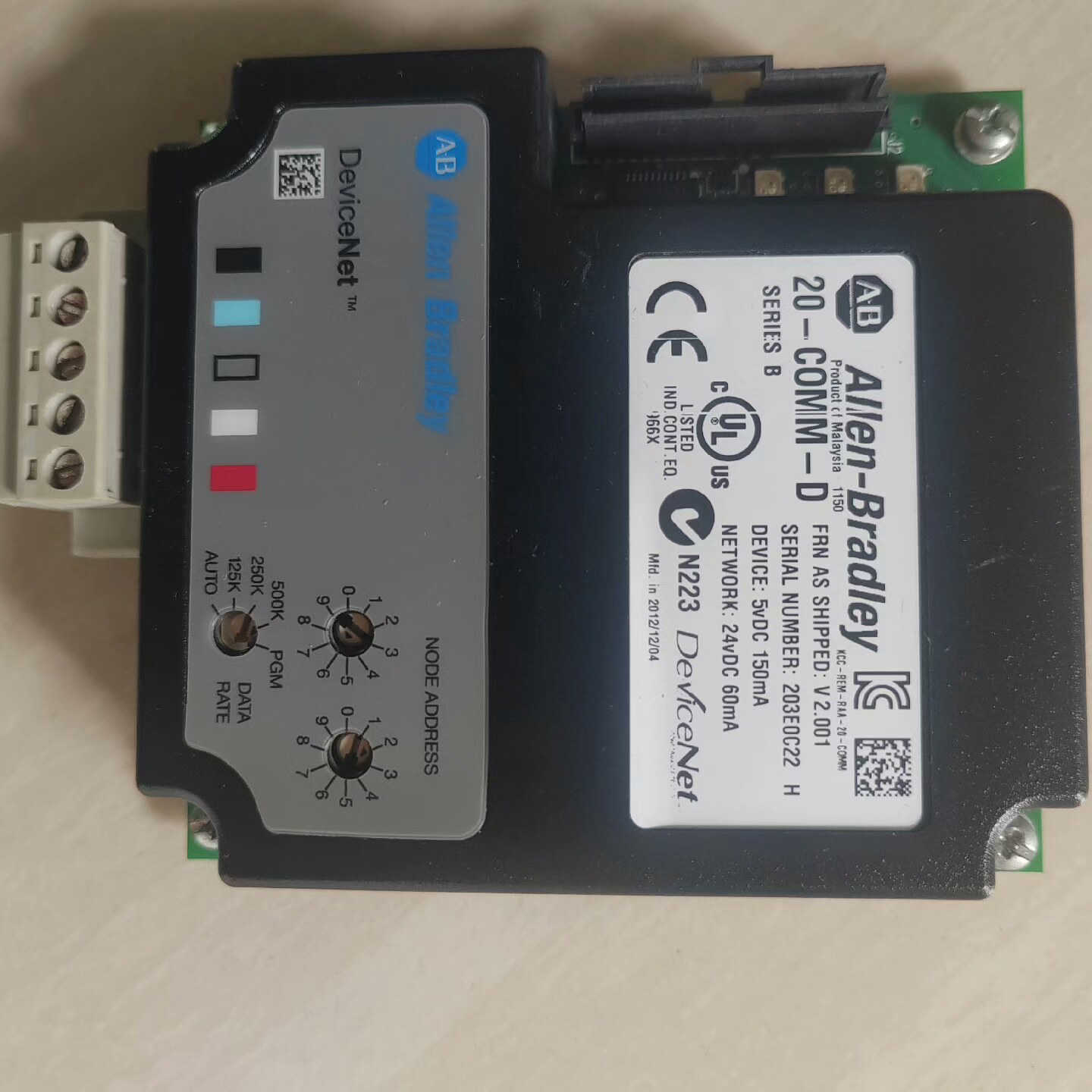 AB罗克韦尔通信卡 20-COMM-D ，成色非常好，议价