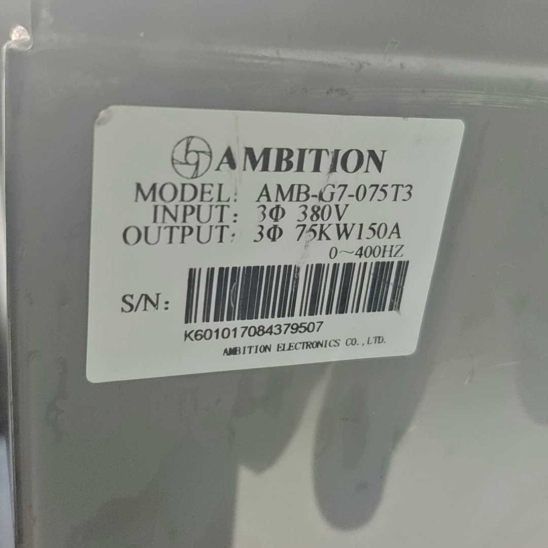 安邦信AMB-G7-075T3变频器功能完好调试正常成色一般
