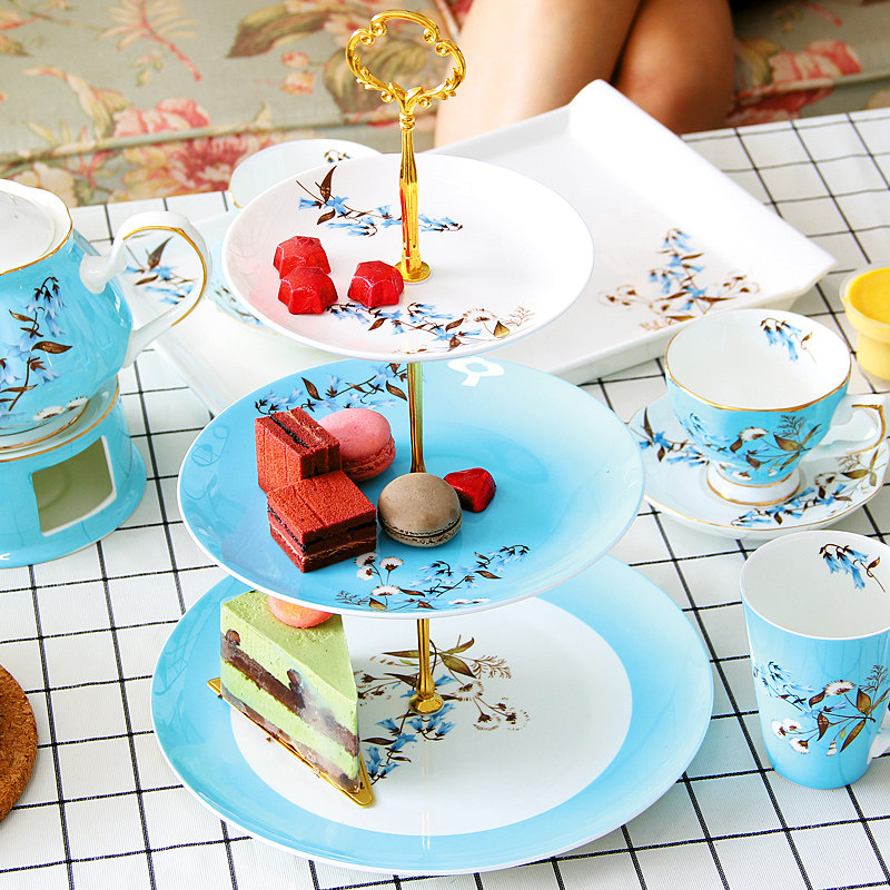 Fruit plate European style Dessert plate three layers Afternoon tea set Dried fruit tray ceramics Cake pan a living room originality householdin the Tableware , Tableware , Fruit bowl/Fruit plate/Hamper  category - from Buy2taobao.com to provide professional Taobao agent buy service
