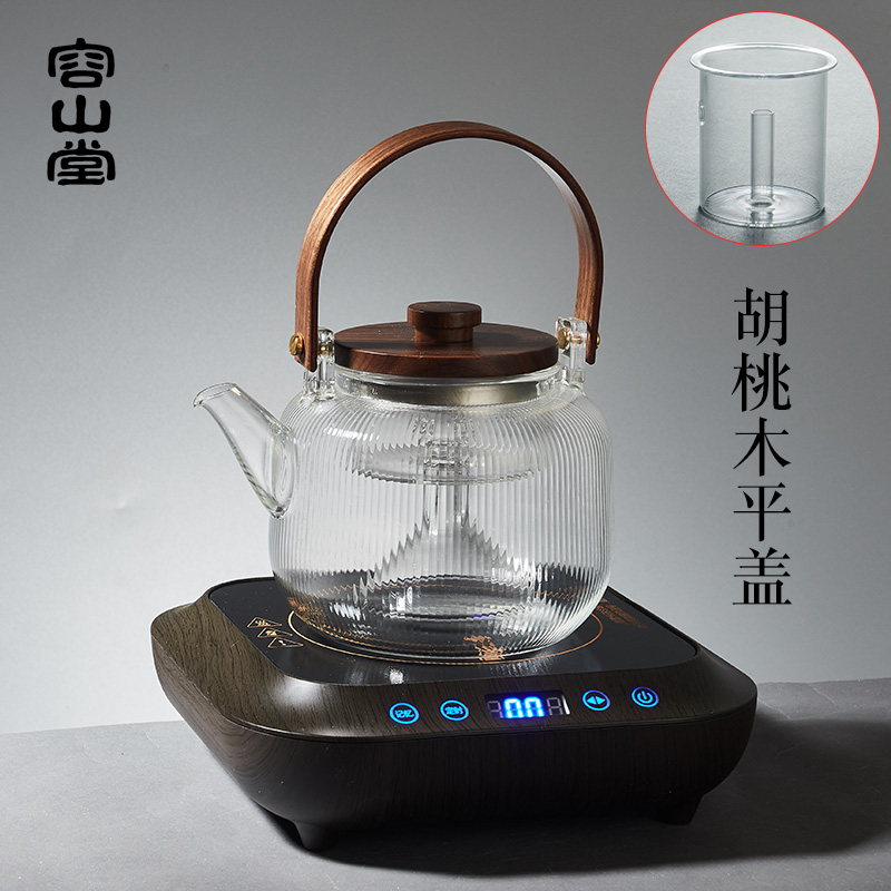 煮茶壶玻璃容山堂喷淋式煮茶器