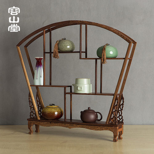 容山堂颐阁鸡翅木紫砂茶杯架