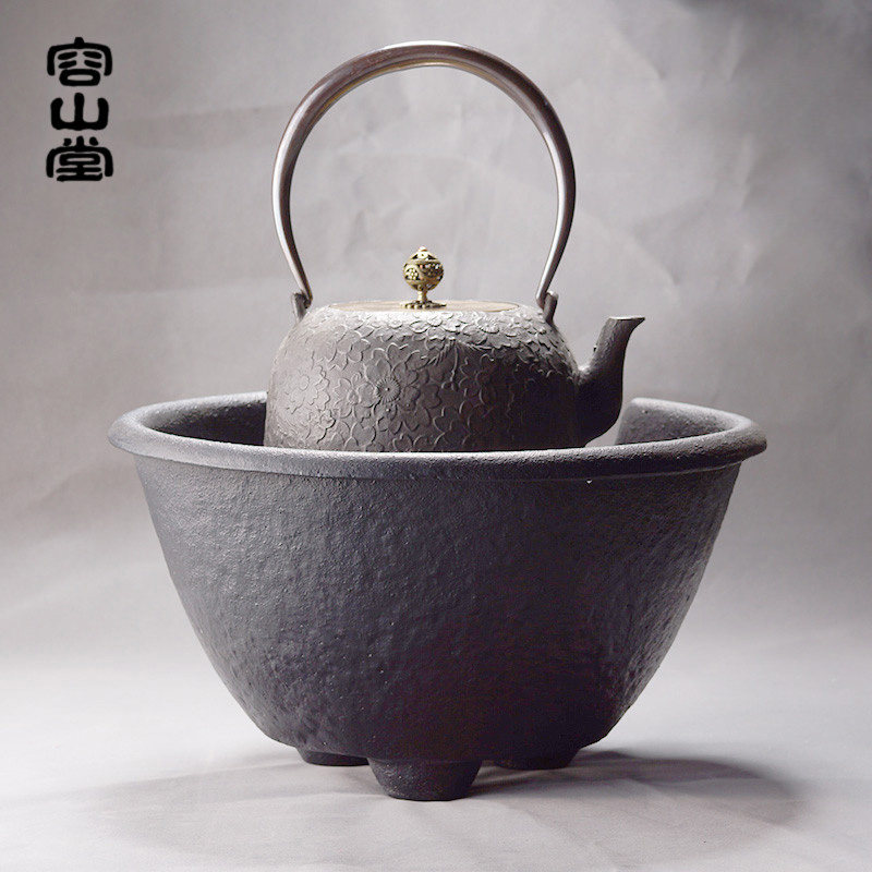 容山堂户外围炉煮茶煮茶器煮茶炉铸铁烤火炉套装伍德炉炭炉碳炉