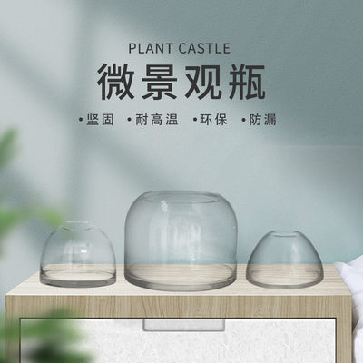 苔藓微景观玻璃瓶闷养瓶盆容器花盆微景缸插花空瓶微观植物生态瓶