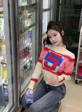 【现货】小香5号针织上衣毛衣针织衫上衣女兔年新年新款休闲纯欲