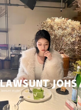 【现货】茶艺师！人间富贵花仿狐狸毛皮草上衣外套女加厚2022新款