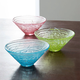 东洋佐佐木日本进口刨冰玻璃碗高颜值冰激凌雪糕甜品碗早餐麦片碗