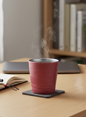 同合日本进口awasaka金彩茶杯高档日式礼品杯子耐热防烫手握杯