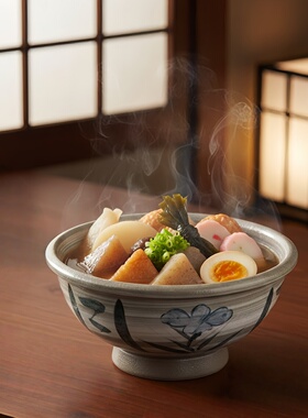 hatsuichi日本进口复古粗陶手绘陶瓷碗家用日式大面碗汤碗饭碗