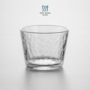 日本进口东洋佐佐木茶杯子锤纹玻璃品茗杯耐热家用茶杯无铅玻璃杯