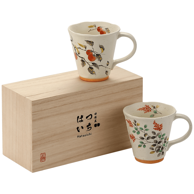 日本进口日式手绘情侣陶瓷马克杯