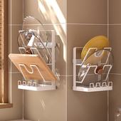 锅盖架免打孔壁挂式 厨房家用置物架多功能台面收纳层架多层砧板架