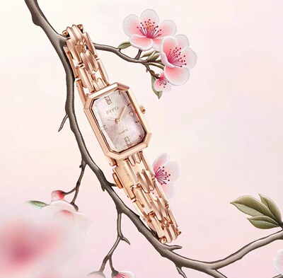 正品飞亚达东方美人苏绣款手表女小巧轻奢七夕礼物送女友L865039