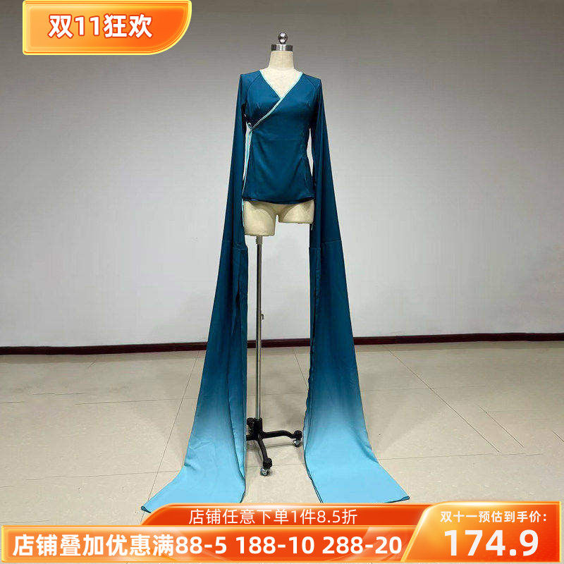 舞研依库中国古典舞身韵水袖舞蹈服练功服班服表演演出戏曲甩袖服