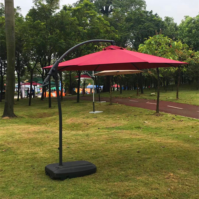 杭州香蕉伞地中海户外休闲遮阳太阳伞咖啡庭院花园岗亭折叠广告伞