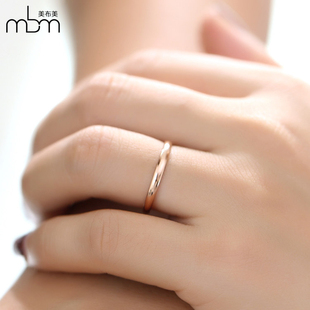 简约光面纤细关节戒韩版时尚镀18k玫瑰金戒指女食指尾戒