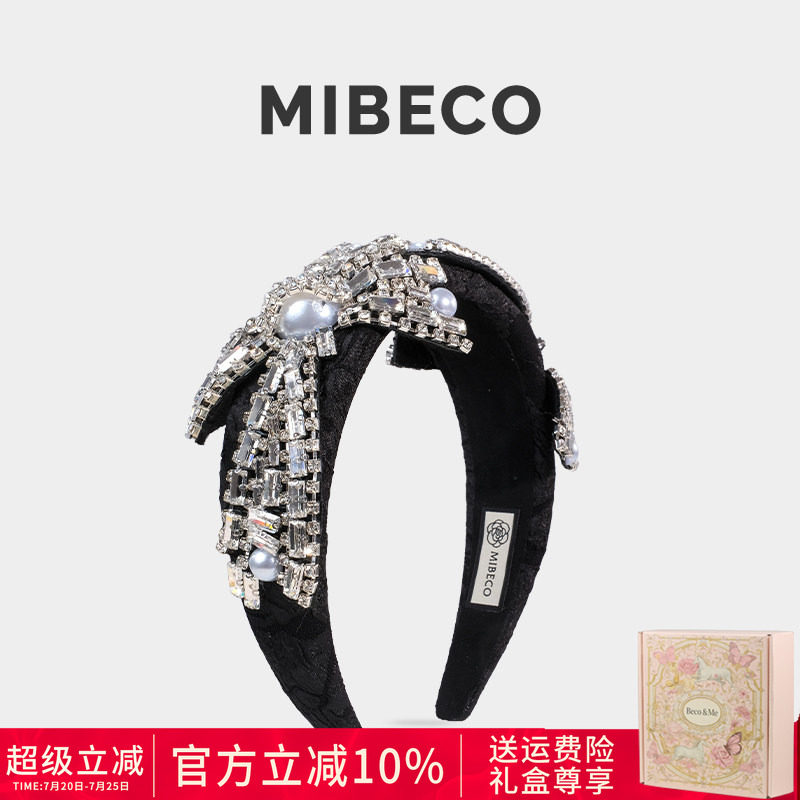 复古小香风满钻珍珠发箍新款轻奢高级感发卡洋气蝴蝶结头饰巴洛克