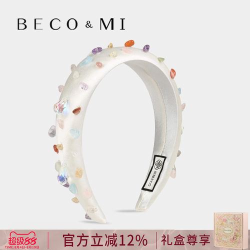 Becomi设计师【白色缎面发箍】