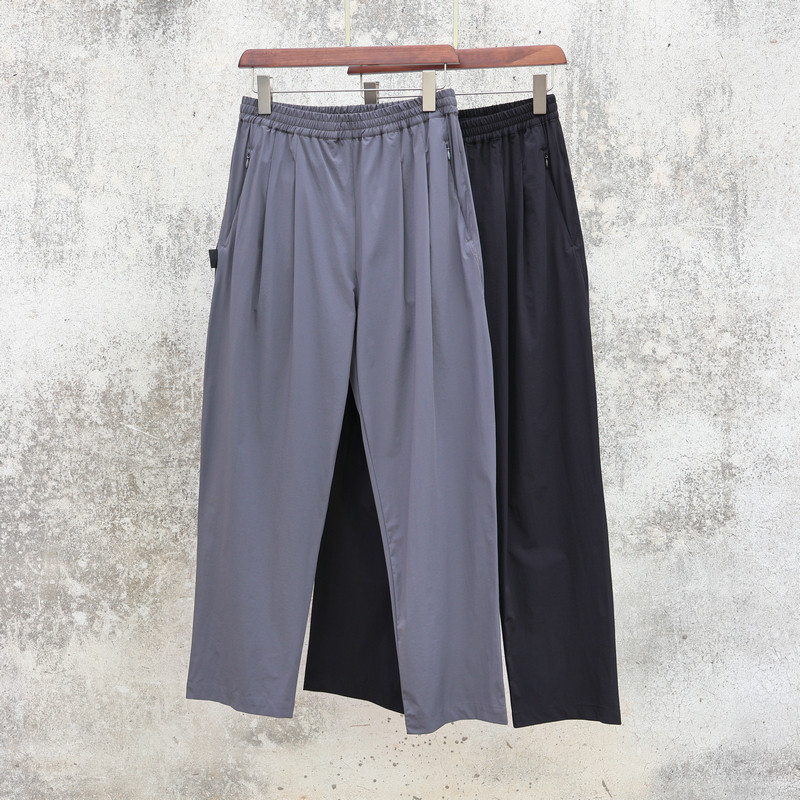26夏 80克 40D 轻薄弹力 防泼水CORDURA 男女同款双褶休闲运动裤