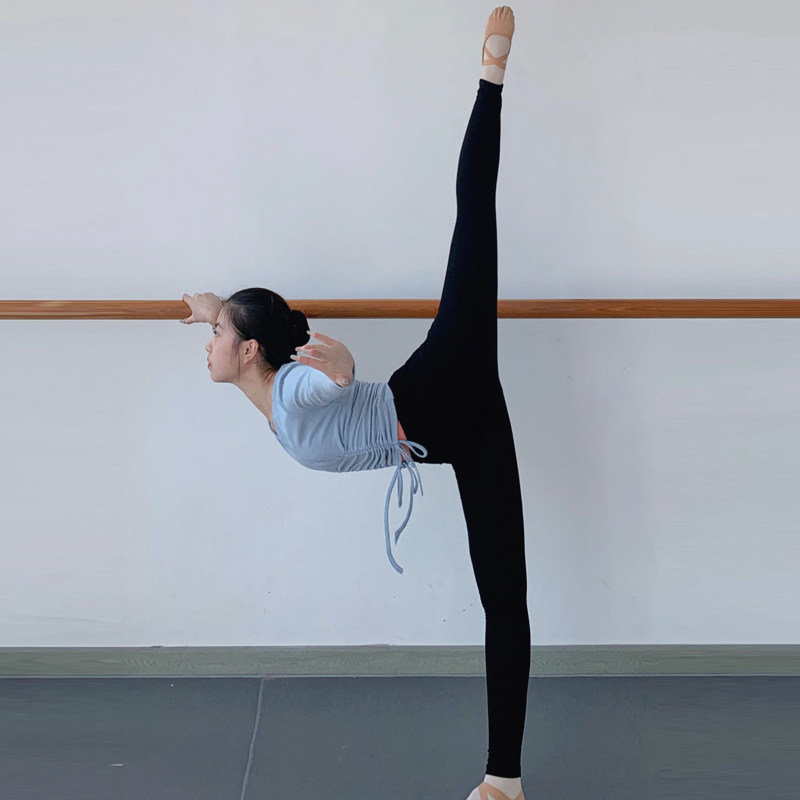 黑色舞蹈服裤子女莫代尔九分裤成人专业修身显瘦现代舞夏季练功裤