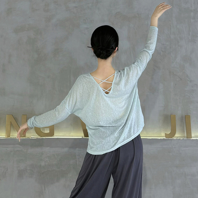 衣霓子现代舞罩衫慵懒风舞蹈服