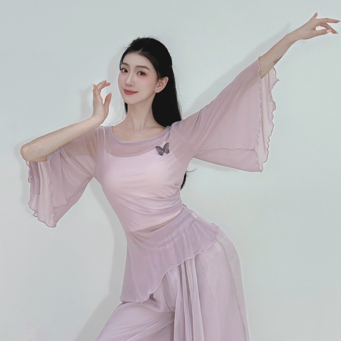 衣霓子古典舞飞袖舞蹈服仙气飘飘