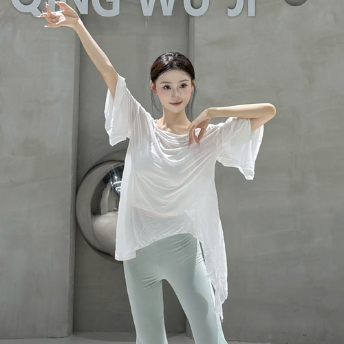 衣霓子古典舞喇叭袖上衣显瘦百搭