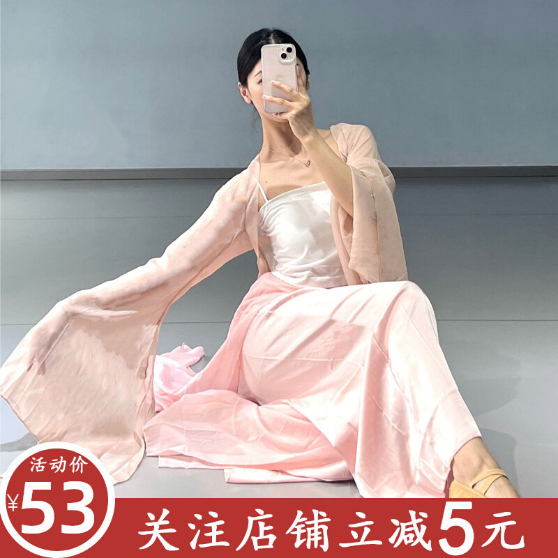 速发古练舞身韵纱衣飘逸古风舞蹈服仙服中国舞典功气上衣夏装