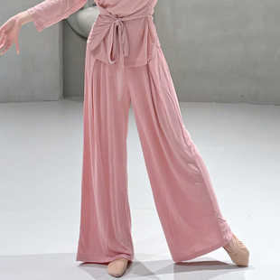 子垂感直筒中国舞练功裤 现代舞宽松阔腿裤 形体训练服古典舞飘逸裤