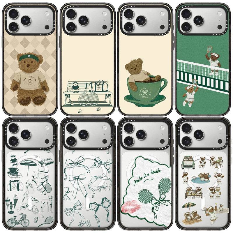 【韩国】联名Sip&serve小熊网球俱乐部苹果17Promax手机壳17适用iPhone16pro/15pro可爱14卡通磁吸防摔保护套