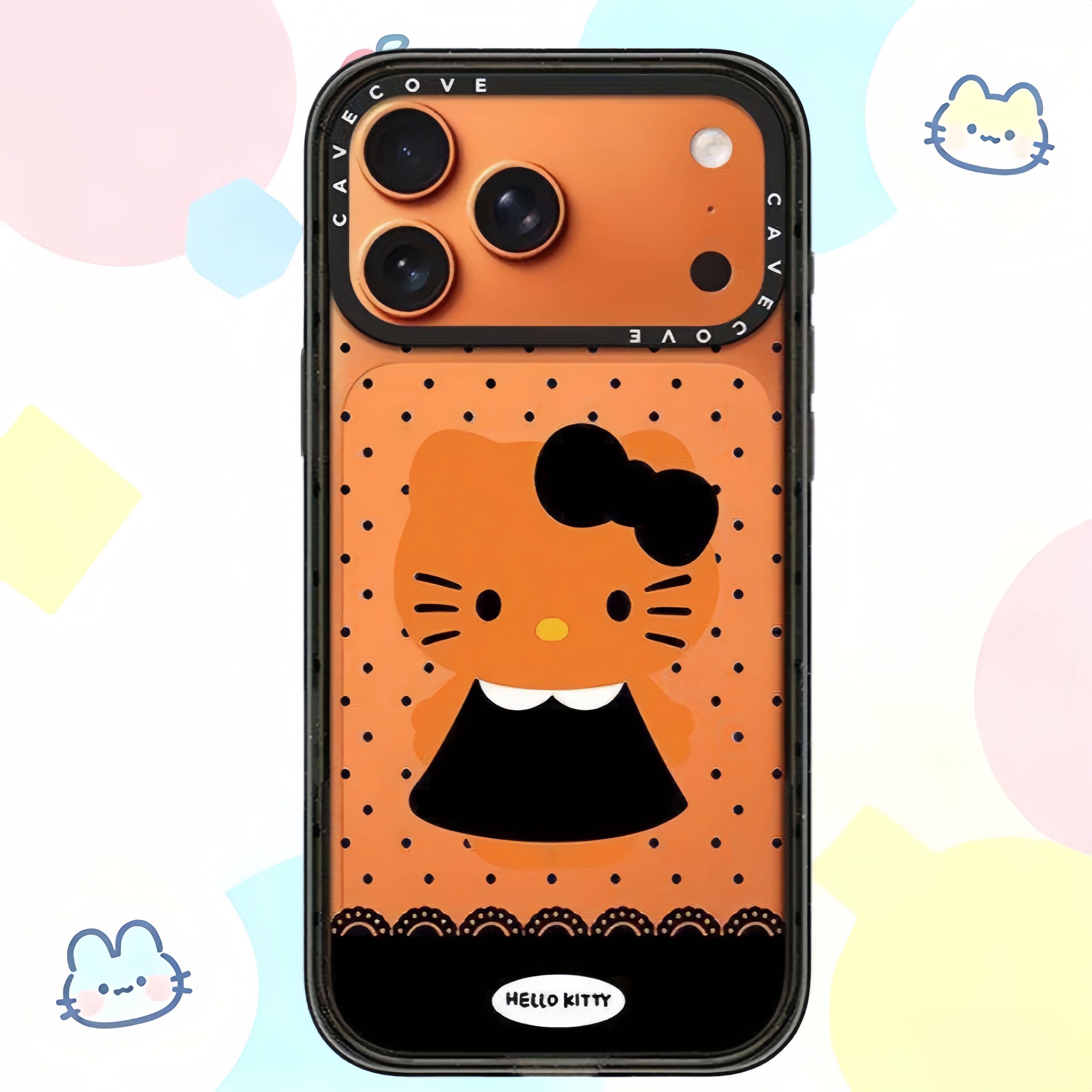 caset1fy联名小香风黑皮HelloKitty凯蒂猫苹果17promax壳适用iPhone16pro磁吸15Plus卡通17Air可爱14透明