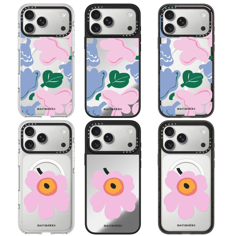 【韩国】联名Marimekko粉色花朵苹果17promax保护壳17适用iPhone16个性15pro可爱14pro13艺术磁吸防摔保护套