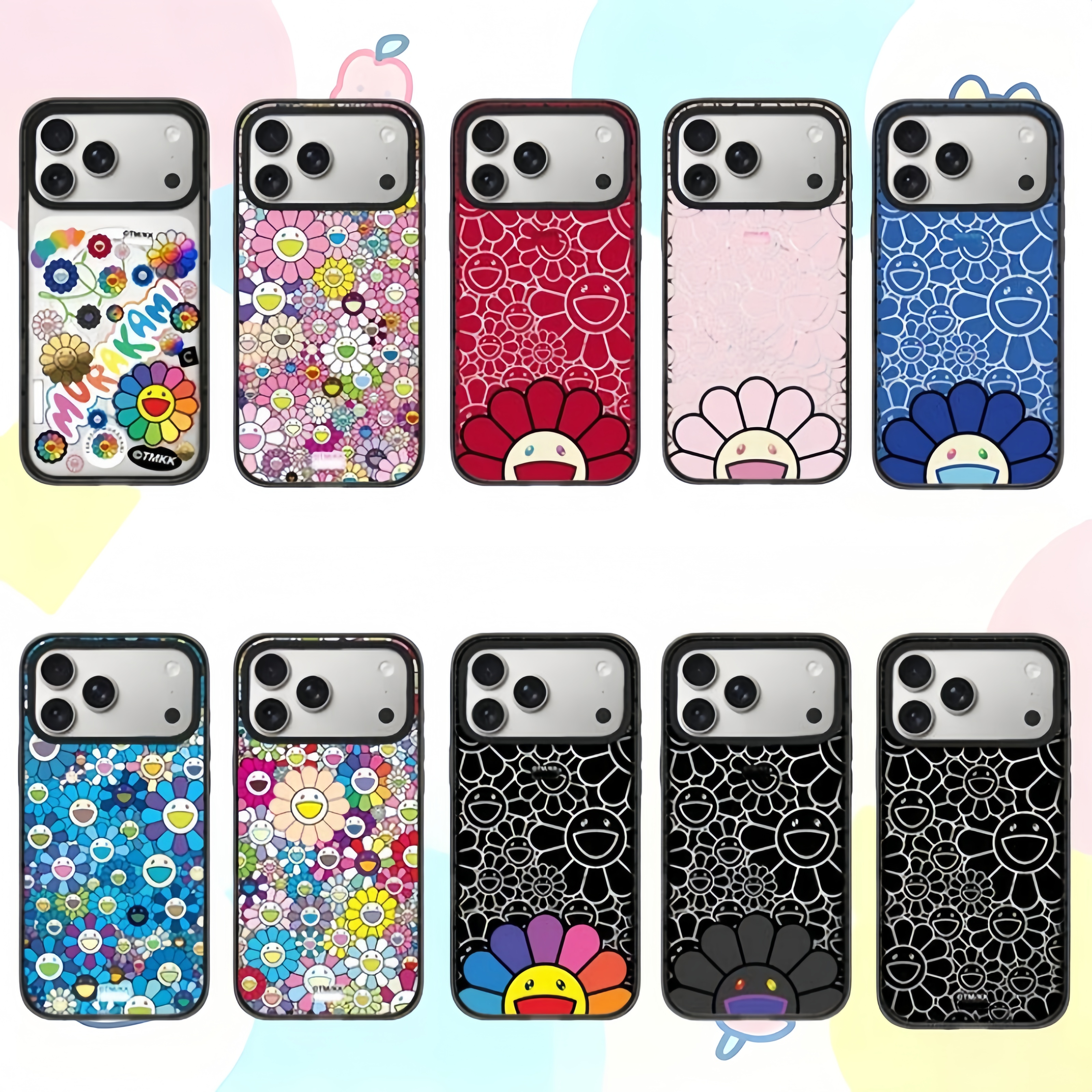 caset1fiy村上隆太阳花第三弹17promax/AIR适用苹果iphone16pro手机壳保护套15plus防摔14磁吸13可爱12女