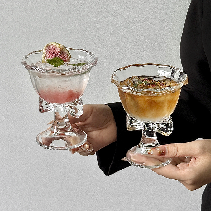 高颜值中古蝴蝶结红酒高脚杯微醺酒杯香槟杯甜酒果酒咖啡玻璃杯子,餐饮具,玻璃杯,淘宝优惠券,粉丝福利购,淘宝优惠卷