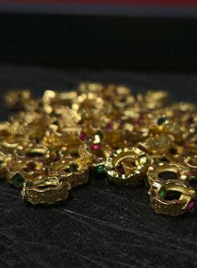 镀金卡环单珠卡环镀金文玩配饰