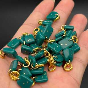 琉璃老料咒点料器卡子侧挂吊坠文玩佛珠手串挂件diy配饰