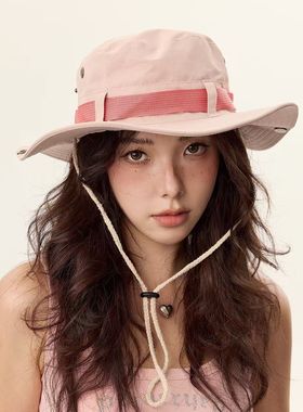 大帽檐太阳帽盆帽男女遮阳渔夫帽