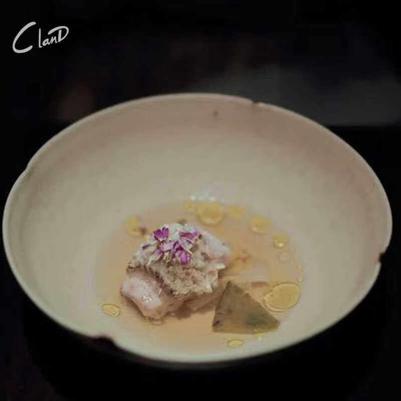 复古陶瓷餐具高级感深口碗创意荷边不规则沙拉碗意境菜汤盘甜品盘,餐饮具,碗,淘宝优惠券,粉丝福利购,淘宝优惠卷