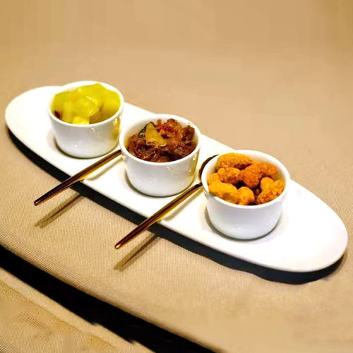 酒店创意陶瓷餐具新中式三格