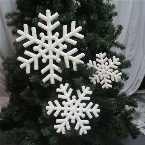 安阳圣诞装饰品 20-40cm泡沫雪粉雪花片泡沫手工挂件制作