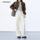 垂顺莱赛尔高腰直筒宽松牛仔裤 子标杆升级版 春秋 白裤 twosweet