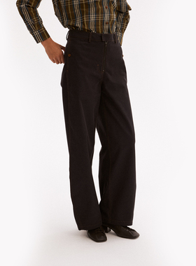 597c原创直筒长裤梨形工装遮胯显瘦春季新款中腰休闲裤女版型挺括