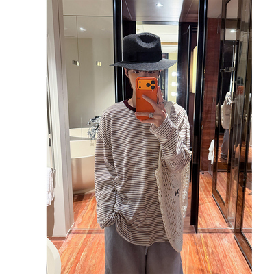 高林凡 条纹针织防晒衫薄款
