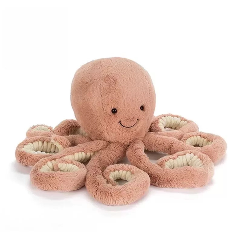 英国Jellycat粉色章鱼奥德儿章鱼柔软毛绒宝宝安抚玩偶节日礼物