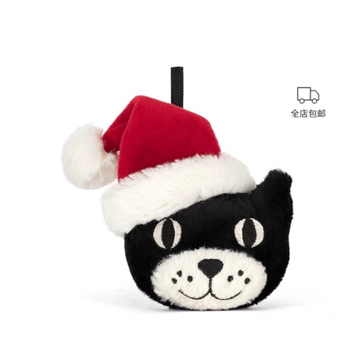 英国jellycat吉利猫圣诞挂饰毛绒玩偶挂件礼物公仔2025圣诞新品