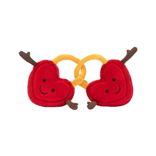英国Jellycat瓦尔与蒂娜爱心锁毛绒玩具同心锁玩偶摆件情人节礼物