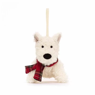 英国Jellycat围巾西高地小狗狗公仔挂件包包玩偶挂饰娃娃毛绒玩具
