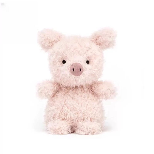 英国Jellycat Little系列粉色卷毛小猪玩偶陪伴娃娃毛绒玩具公仔