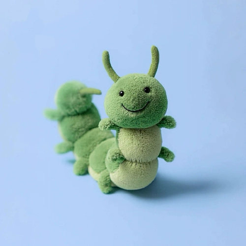 英国Jellycat凯里毛虫毛绒玩具公仔安抚玩偶礼物娃娃2025新品